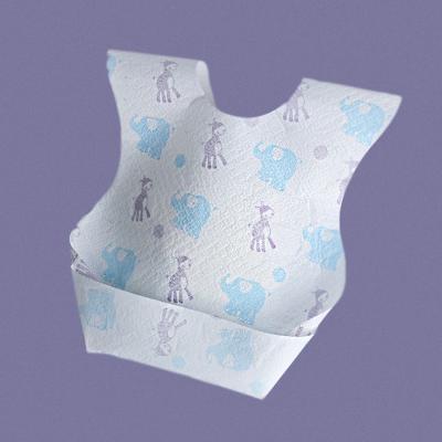 China BPA Free Sample Wholesale Custom Waterproof Baby Disposable Bibs for sale