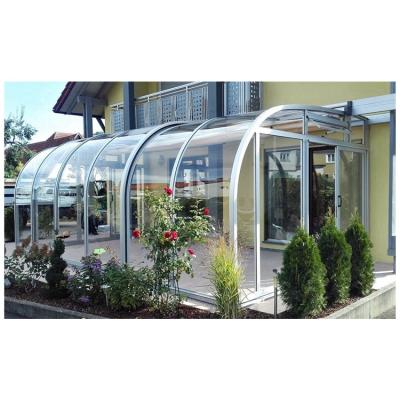 China Latest Design China Sunroom Modern High Quality Exterior Glass Room Glass Houses for sale