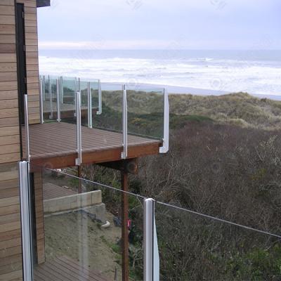 China ODM / ODM Railing Systems Guard Rail Tempered Glass Balcony Balustrade Glass Curved Design for sale