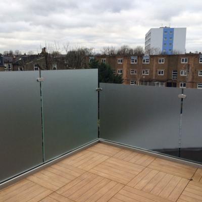 China Glass Balustrade / Contemporary U Channel Railing For Laminated Glass for sale