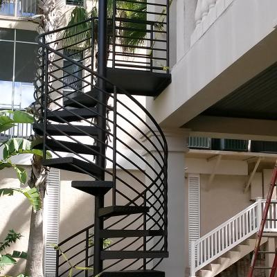 China Contemporary Good Price Iron Outdoor Spiral Staircase Factory Foshan Spiral Staircase For Sale for sale