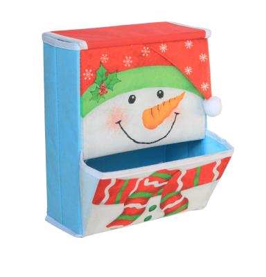 China Folding Christmas Cloth Storage Box Home Decorative Nonwoven Christmas Cloth Storage Box for sale