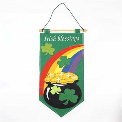 China Felt Festival Decor St. Patrick's Day Flag Decorative Seasonal Banner for sale