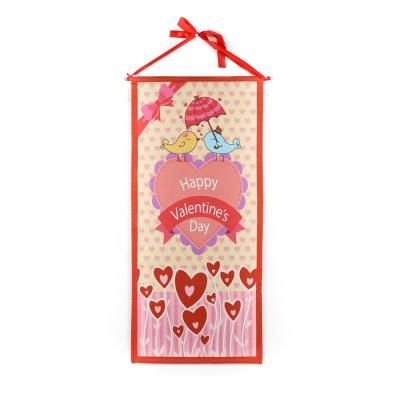 China Festival Hanging Valentine's Day Wall Decoration Printing Banner Seasonal Flags for sale