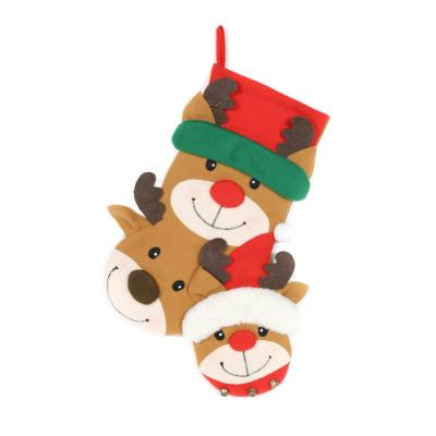 China Fleece Personalized Wholesale Christmas Santa Pet Christmas Stocking for sale