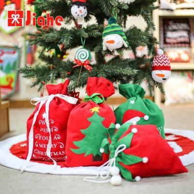 China Wholesale Holiday Christmas Santa Felt Bags Felt Gift Bags for sale