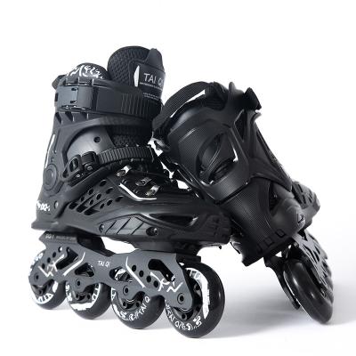 China Cotton Fabric Row 4 Wheel Roller Skates Outdoor Sports Adjustable Straight Skates for sale