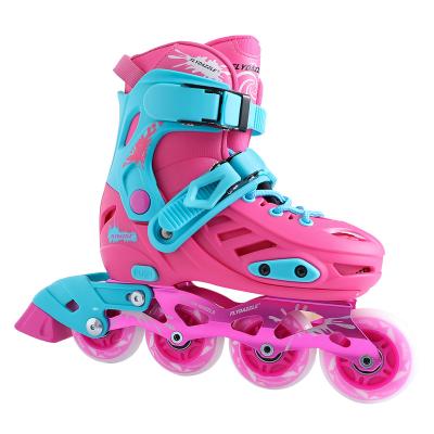 China Factory Price Universal Brand New Straight Row Gear Skates Adjustable PU Wheel Roller Skates for sale