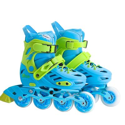 China Universal Hot Selling Lower Price Professional Kids PU Wheel Straight Row Skates Fancy Adjustable Roller Skates for sale