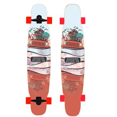 China Hot sale youth professional longboard four wheel reliable maple board deformed four wheel new double lower prices direct supply for sale