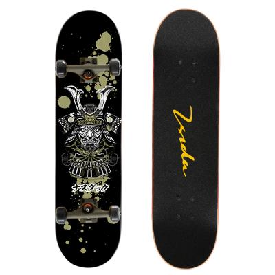 China Factory wholesale youth maple four wheel skateboard, road street board, brushing men and women shape double tilt adult skateboard for sale