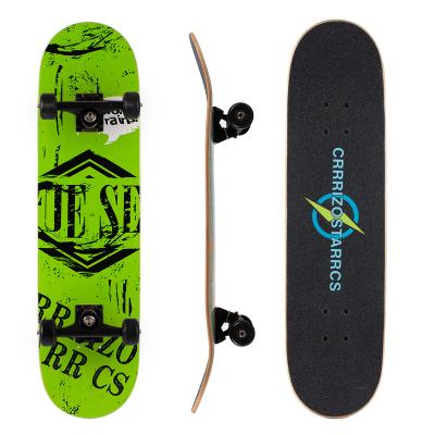 China Cheap High Quality Youth Double Maple Rocker Skateboard Suitable For Beginners for sale