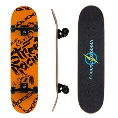 China Best Selling Trendy Cool Youth Fashion Double Rocker 7-Layer Maple Deck Skateboard for sale