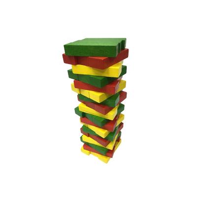 China GD- 22*14*73mm teaching aid, 3 color layer wood stack, 54 pcs/set for sale