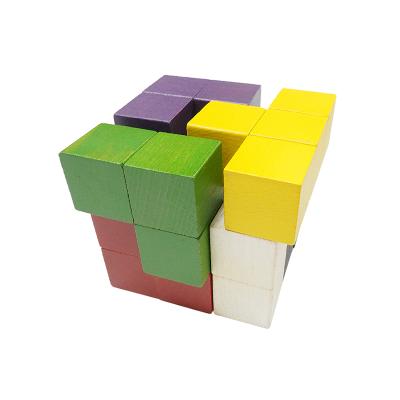 China Puzzle Brain Teaser Wooden Soma Cube 9x9cm for sale