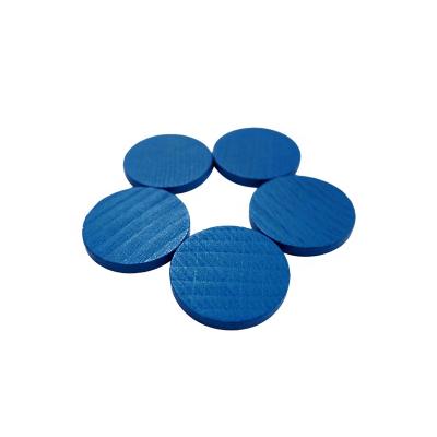 China GD-Educational Blue Wooden Round Construction Toy 25x3.5 Mm Piece Piece Counter, Wooden Blocks Counting Toys Math Aids for sale