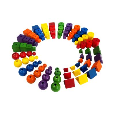 China Wholesale GD symmetry, fun-4 sizes & assorted wood beads mixed /building block/creative wood beads for sale