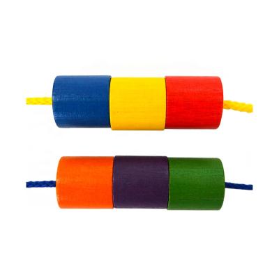 China Hand Handling GD-22mm - Wooden Barrel Beads / Wooden Beads Lacing Toy For Educational Toy for sale