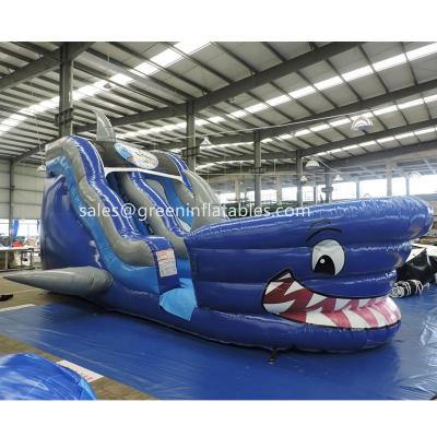 China Professional supplier giant shark inflatable water slide jumping water slide for adult for sale