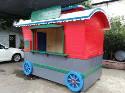 China Carro de madera del café del quiosco de la venta de la comida de la calle para la carga y el transporte en venta