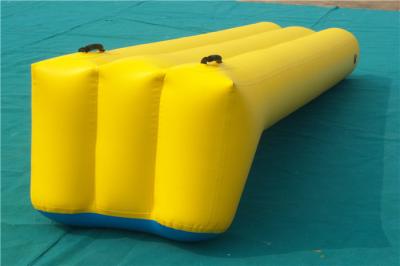 China Playing Center Inflatable Water Games Outdoor Bouncy Water Slides For Teens Yellow for sale