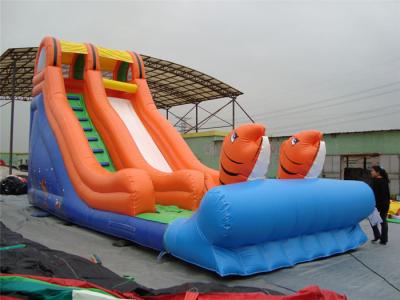 China Rotating Large Inflatable Slide With Inflatable Trampoline Jumping Bouncer for sale