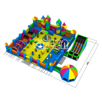 China Big bouncer america giant adventure inflatable bounce house castle park Te koop