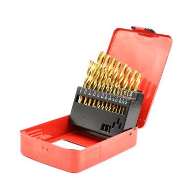 China Hot Selling High Quality Metal Drill Factory HSS 29 PC Twist Titanium Coated Metal Steel Drill Bits Set For B2C for sale