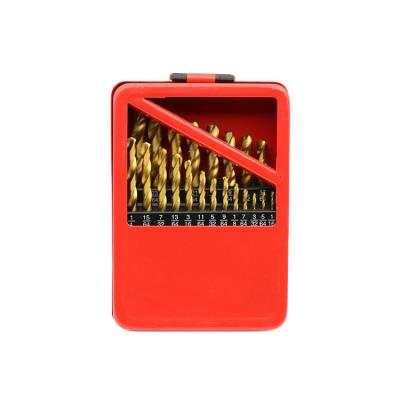 China Hot Selling High Quality Metal Drill Factory HSS 29 PC Twist Titanium Coated Metal Steel Drill Bits Set For B2C for sale