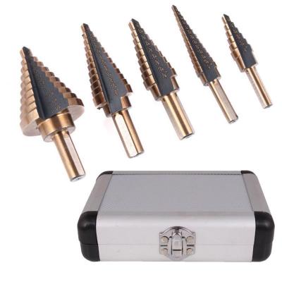 China Factory New Arrival KIDEA Metal Drilling 5pcs High Quality Step Drill Bits Set HSS Cobalt Multiple Hole for sale