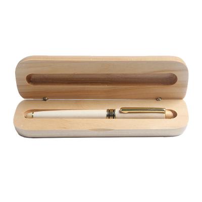 China Promotional wood Pen With Single DIY LOGO Boxes Woodturning Turning Case Pen Luxury Custom Wooden Kit set twist sign ballpoint pen tip for sale