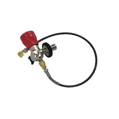 China 4500psi 30Mpa General Carbon Fiber Cylinder Fillinng Station Air Tank Metering Valve With Hose for sale