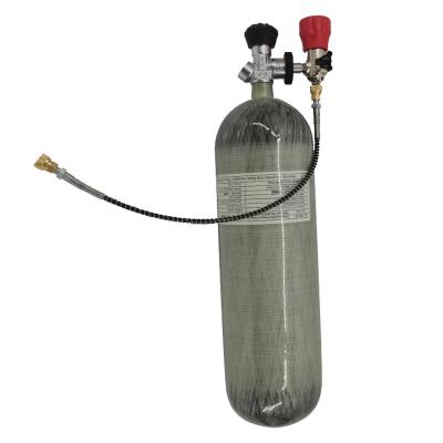 China PCP Air Gun 300bar 6.8l Carbon Fiber Cylinder High Pressure Gas Cylinders With Valve And Gas Station for sale