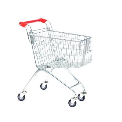 China 2021 Hot Unveiling Sale Stainless Steel Supermarket Shopping Trolley Hand Push Trolley for sale