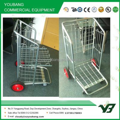 China Hot Selling Rollover Gavanize Luggage Cart With Rubber Wheel (YB-B32) for sale