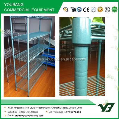 China 2015 Hot Selling NSF 300 Pound 48x24 Inch 5 Layer Hot Selling USA Market Green Epoxy Wire Storage Rack (YB-WS022) for sale