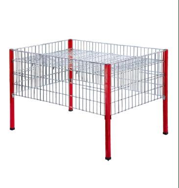 China Detachable Metal Supermarket Chrome Wire Promotion Table for sale