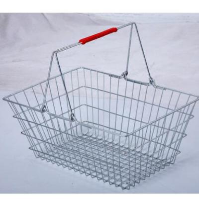 China Supermarket Supermarket Chrome Plated Outdoor Wire Shopping Basket for sale