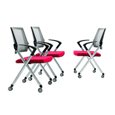 China Adjustable (Height) Training Room Foldable Office Chair With Wheels , MeshConference Chair for sale