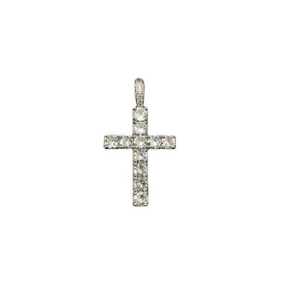 China Adult CLASSIC Custom Factory Lowest Direct Price Diamond Cross Pendant Necklace Suitable for sale