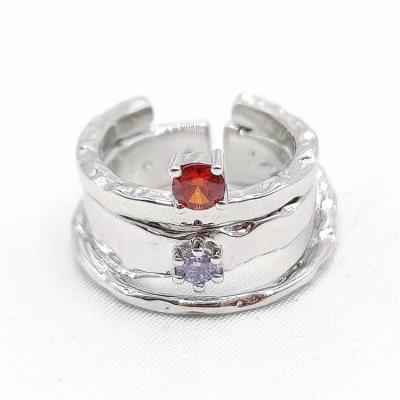 China New Arrival FASHIONABLE 925 Sterling Silver Rings With Synthetic High Quality Wholesale Zircon for sale