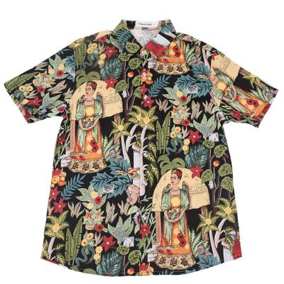 China Customs Service Fashion 100%Cotton Digital Print Mens Hawaii Shirt for sale