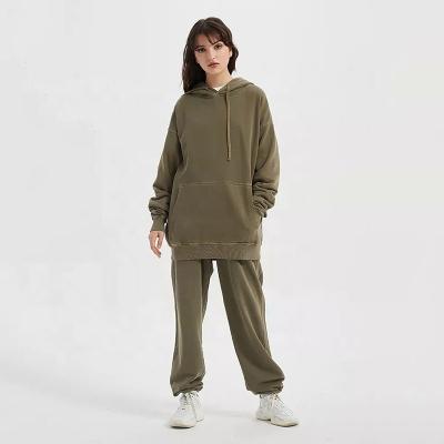 China Wholesale Custom Women Anti-pilling Cotton Heavy Organic Sweatshirt Recycled Material Sweatshirt Recycled Hoodies Washed And Made Of Old Cotton for sale