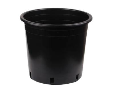 China Garden Patio Hotel Black Color Plastic Gallon Flower Pot For Indoor And Outdoor Flower Planting for sale