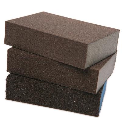 China Manufacture 100*70*25mm Sanding Polishing and Grinding Hand Sanding Block Sponge Abrasive and Reusable TRANRICH Sand Sponge for sale