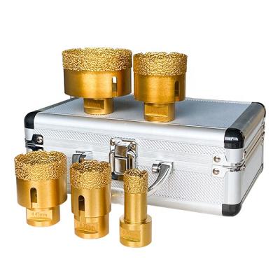 China Stone (Marble/Concrete/Tile etc.) 5PCS Diamond Core Drill Working Kit with M14 Aluminum Box for sale