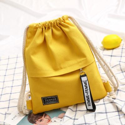 China Korean drawstring, rucksack, women's bag, trend, mori ladies backpack, ribbon, minimalist student bag for sale