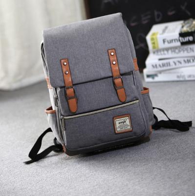 China New design 2018 wholesale student laptop backpack popular canvas student backpack bag for sale