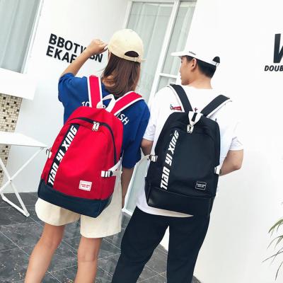 China Creative minimalist Korean hip-hop leisure backpack student bag lovers backpack for sale