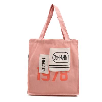 China Korean monogrammed shoulder bag small niche color canvas crossbody bag eco-bag lady for sale